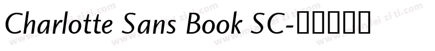Charlotte Sans Book SC字体转换